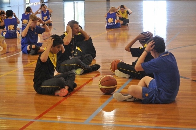 Basketball Match against St. Monicas College